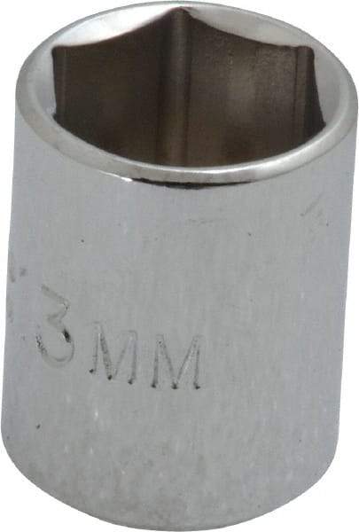 Proto - 1/4" Drive, Standard Hand Socket - 6 Points, 7/8" OAL, Chrome Finish - Apex Tool & Supply