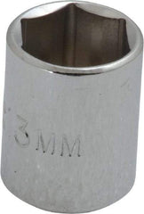 Proto - 1/4" Drive, Standard Hand Socket - 6 Points, 7/8" OAL, Chrome Finish - Apex Tool & Supply