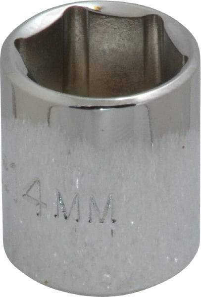 Proto - 1/4" Drive, Standard Hand Socket - 6 Points, 7/8" OAL, Chrome Vanadium, Chrome Finish - Apex Tool & Supply