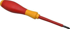 Wiha - #1, 7-1/2" OAL, Standard Phillips Screwdriver - 3" Blade Length, Ergonomic Handle - Apex Tool & Supply