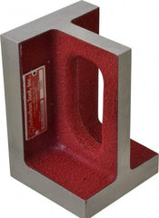 Suburban Tool - 1 Hole, 6" High x 4" Wide x 4" Deep, Right Angle Iron - Cast Iron, Precision Ground, 7/8" Thick, Parallel to within 0.00025" per 6", Square to within 0.0005" per 6" - Apex Tool & Supply