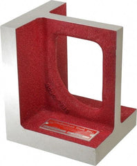 Suburban Tool - 1 Hole, 6" High x 4-1/2" Wide x 5" Deep, Right Angle Iron - Cast Iron, Precision Ground, 7/8" Thick, Parallel to within 0.00025" per 6", Square to within 0.0005" per 6" - Apex Tool & Supply