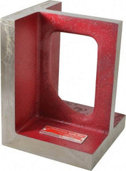 Suburban Tool - 1 Hole, 8" High x 6" Wide x 6" Deep, Right Angle Iron - Cast Iron, Precision Ground, 1" Thick, Parallel to within 0.00025" per 6", Square to within 0.0005" per 6" - Apex Tool & Supply