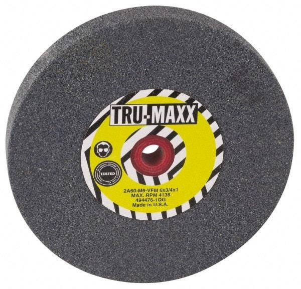 Tru-Maxx - 36 Grit Aluminum Oxide Bench & Pedestal Grinding Wheel - 12" Diam x 1-1/2" Hole x 2" Thick, 2705 Max RPM, P Hardness, Very Coarse Grade , Vitrified Bond - Apex Tool & Supply