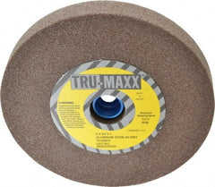 Tru-Maxx - 60 Grit Aluminum Oxide Bench & Pedestal Grinding Wheel - 6" Diam x 1" Hole x 3/4" Thick, 5410 Max RPM, O Hardness, Medium Grade , Vitrified Bond - Apex Tool & Supply