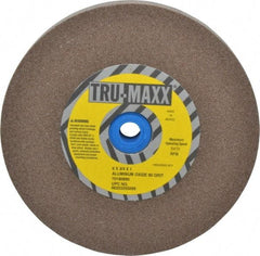 Tru-Maxx - 80 Grit Aluminum Oxide Bench & Pedestal Grinding Wheel - 6" Diam x 1" Hole x 3/4" Thick, 5410 Max RPM, O Hardness, Medium Grade , Vitrified Bond - Apex Tool & Supply