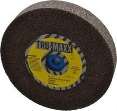 Tru-Maxx - 46 Grit Aluminum Oxide Bench & Pedestal Grinding Wheel - 6" Diam x 1" Hole x 1" Thick, 5410 Max RPM, O Hardness, Coarse Grade , Vitrified Bond - Apex Tool & Supply