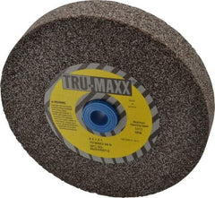 Tru-Maxx - 36 Grit Aluminum Oxide Bench & Pedestal Grinding Wheel - 6" Diam x 1" Hole x 1" Thick, 5410 Max RPM, O Hardness, Very Coarse Grade , Vitrified Bond - Apex Tool & Supply