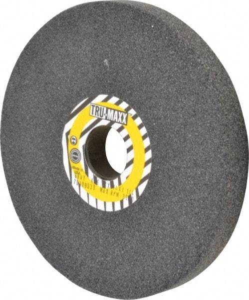 Tru-Maxx - 46 Grit Aluminum Oxide Bench & Pedestal Grinding Wheel - 7" Diam x 1" Hole x 3/4" Thick, 3600 Max RPM, O Hardness, Coarse Grade , Vitrified Bond - Apex Tool & Supply