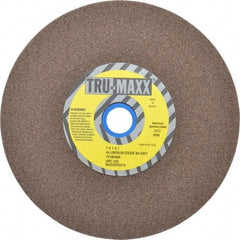Tru-Maxx - 60 Grit Aluminum Oxide Bench & Pedestal Grinding Wheel - 7" Diam x 1" Hole x 1" Thick, 3600 Max RPM, O Hardness, Medium Grade , Vitrified Bond - Apex Tool & Supply