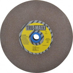 Tru-Maxx - 80 Grit Aluminum Oxide Bench & Pedestal Grinding Wheel - 7" Diam x 1" Hole x 1" Thick, 3600 Max RPM, O Hardness, Medium Grade , Vitrified Bond - Apex Tool & Supply