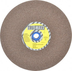 Tru-Maxx - 60 Grit Aluminum Oxide Bench & Pedestal Grinding Wheel - 8" Diam x 1" Hole x 3/4" Thick, 3600 Max RPM, O Hardness, Medium Grade , Vitrified Bond - Apex Tool & Supply