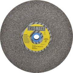 Tru-Maxx - 36 Grit Aluminum Oxide Bench & Pedestal Grinding Wheel - 8" Diam x 1" Hole x 1" Thick, 3600 Max RPM, O Hardness, Very Coarse Grade , Vitrified Bond - Apex Tool & Supply