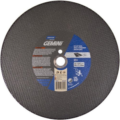 14″ × 3/16″ × 1″ Asphalt - CP Walk-Behind Cut-Off Wheel Type 01 Straight 24 - Apex Tool & Supply