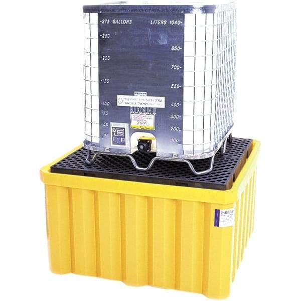 UltraTech - 400 Gal Sump, 8,000 Lb Capacity, Polyethylene Spill Deck or Pallet - 59" Long x 59" Wide x 33" High, Drain Included, 1 Tank Drum Configuration - Apex Tool & Supply