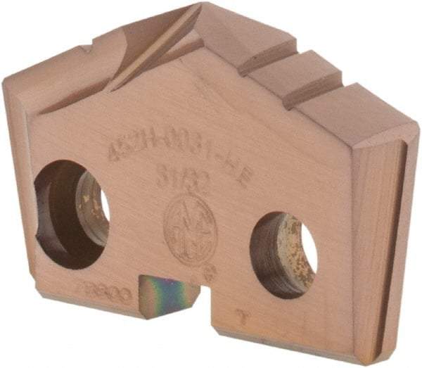 Allied Machine and Engineering - 31/32" Diam x 3/16" Thick, Seat Code 2, 132° Included Angle Spade Drill Insert - AM200 Coated, Cobalt, Grade Super Cobalt, Series GEN2 T-A - Apex Tool & Supply