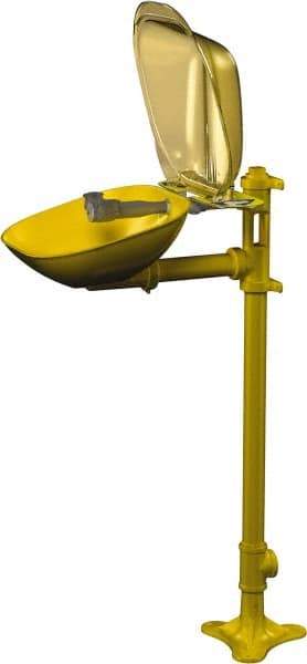 Bradley - 15" Wide x 13" High, Pedestal Mount, Stainless Steel Bowl, Eyewash Station - 30 to 90 psi Flow, 5.1 GPM Flow Rate - Apex Tool & Supply