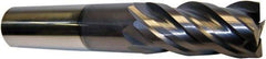 Accupro - 1", 1-3/4" LOC, 1" Shank Diam, 4" OAL, 4 Flute, Solid Carbide Square End Mill - Single End, AlTiN Finish, Spiral Flute, 40° Helix, Centercutting, Right Hand Cut, Right Hand Flute - Apex Tool & Supply