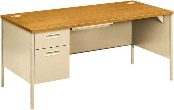 Hon - Office Cubicle Workstations & Worksurfaces Type: Single Left Pedestal Workstation Desk Width (Inch): 68-3/4 - Apex Tool & Supply