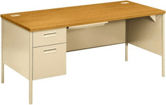 Hon - Office Cubicle Workstations & Worksurfaces Type: Single Left Pedestal Workstation Desk Width (Inch): 68-3/4 - Apex Tool & Supply