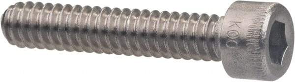 Holo-Krome - M6x1.00 Metric Coarse Hex Socket Drive, Socket Cap Screw - Grade Austenitic A4 Stainless Steel, Uncoated, Fully Threaded, 18mm Length Under Head - Apex Tool & Supply