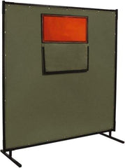 Steiner - 8 Ft. Wide x 6 Ft. High x 1 Inch Thick, Cotton Duck Welding Welding Screen Kit - Olive - Apex Tool & Supply