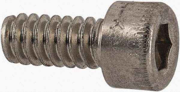 Holo-Krome - #6-32 UNC Hex Socket Drive, Socket Cap Screw - Grade 18-8 Stainless Steel, Uncoated, Fully Threaded, 5/16" Length Under Head - Apex Tool & Supply