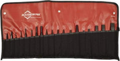 Mayhew - 19 Piece Punch & Chisel Set - 1/8 to 3/4" Chisel, 1/8 to 3/8" Punch, Hexagon Shank - Apex Tool & Supply
