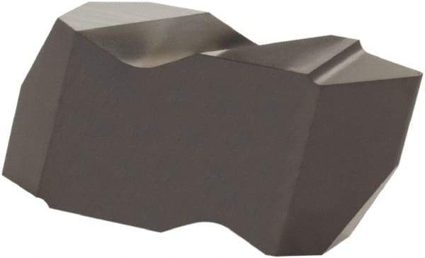 Kennametal - 125A4 GMN Grade KCU25, 3.18mm Cutting Width Carbide Grooving Insert - 0.107" Max Depth of Cut, Neutral, 1/16" Corner Radius, AlTiN Finish - Apex Tool & Supply