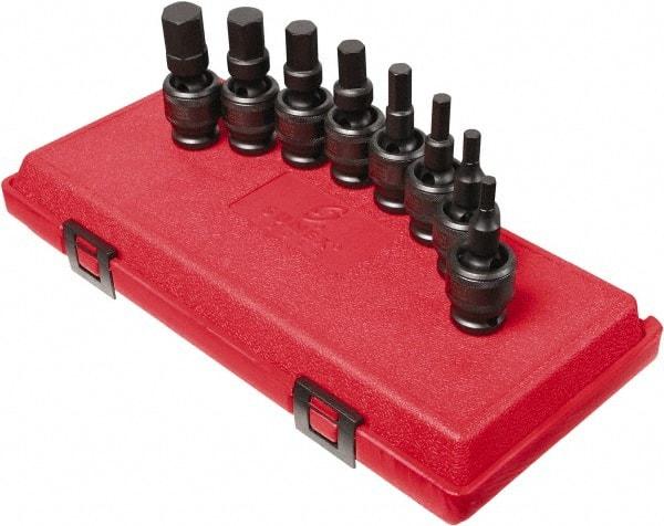 Sunex Tools - 8 Piece 1/2" Drive Metric Impact Hex Bit Socket Set - 6 to 19mm Hex - Apex Tool & Supply