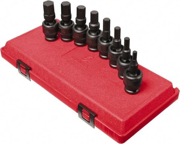 Sunex Tools - 8 Piece 1/2" Drive Inch Impact Hex Bit Socket Set - 1/4 to 3/4" Hex - Apex Tool & Supply