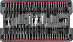 Wiha - 51 Piece Hex, Nut Driver, Phillips, Slotted & Torx Screwdriver Set - Bit Sizes: Hex SAE 0.028, 0.035, 0.05, 1/16, 5/64, 3/32, 7/64, 1/8, 9/64 & 5/32, Philips #000 to #1, Torx T1, T2, T3, T4, T5, T6, T7, T8, T9 & T10 - Apex Tool & Supply