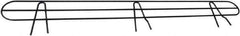 Value Collection - 36" Wide, 4" High, Open Shelving Accessory/Component - Black Powder Finish, 1/2" Deep, Use with NuLine Units - Apex Tool & Supply