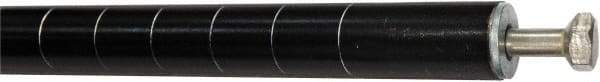Value Collection - 1-1/2" Wide, 74" High, Open Shelving Accessory/Component - Black Powder Finish, 1-1/2" Deep, Use with NuLine Units - Apex Tool & Supply