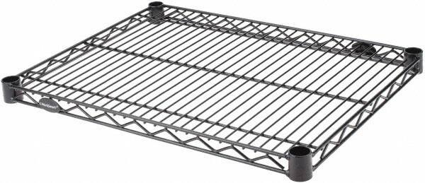 Value Collection - 24" Wide, 1.19" High, Open Shelving Accessory/Component - Black Powder Finish, 18" Deep, Use with NuLine Units - Apex Tool & Supply