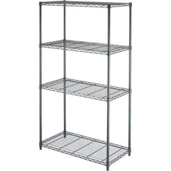 Value Collection - 4 Shelf Wire Shelving - Starter Unit - 36" Wide x 18" Deep x 63" High, - Apex Tool & Supply