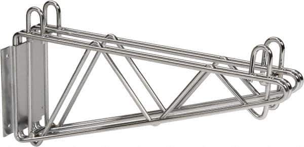 Value Collection - 2-1/2" Wide, 9" High, Open Shelving Mid Wall Bracket - 18" Deep, Use with NuLine Units - Apex Tool & Supply