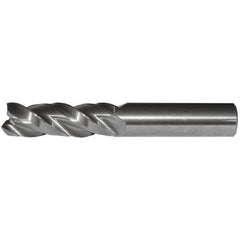 Kennametal - 5/8", 1-5/8" LOC, 5/8" Shank Diam, 3-1/2" OAL, 3 Flute, Solid Carbide Square End Mill - Single End, Uncoated, Spiral Flute, 38° Helix, Centercutting, Right Hand Cut, Right Hand Flute - Apex Tool & Supply