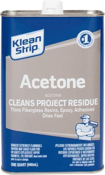 Klean-Strip - 1 Qt Acetone - Comes in Metal Can - Apex Tool & Supply