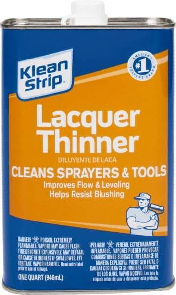 Klean-Strip - 1 Qt Lacquer Thinner - 590 gL VOC Content, Comes in Metal Can - Apex Tool & Supply