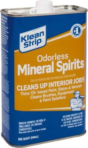 Klean-Strip - 1 Qt Mineral Spirits - 815 gL VOC Content, Comes in Metal Can - Apex Tool & Supply