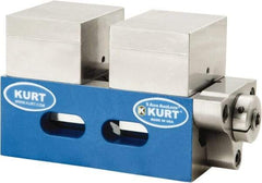 Kurt - 4" Jaw Width, 3-1/2" High x 8" Long x 4" Wide Vise - For Use with 5 Axis Workholding Systems - Apex Tool & Supply