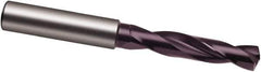 Guhring - 25/32" 140° Spiral Flute Solid Carbide Screw Machine Drill Bit - FIREX Finish, Right Hand Cut, 79mm Flute Length, 131mm OAL, SU Point, Straight Shank, Through Coolant - Apex Tool & Supply
