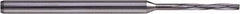 Hertel - #48 Solid Carbide 4 Flute Chucking Reamer - Spiral Flute, 3mm Straight Shank, 10mm Flute Length, 50mm OAL - Apex Tool & Supply