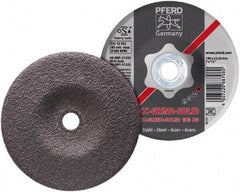PFERD - 46 Grit, 5" Wheel Diam, Type 27 Depressed Center Wheel - Aluminum Oxide - Apex Tool & Supply