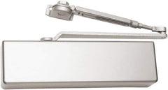 Falcon - 54" Door Width, 13-5/8" Closer Body Length, Heavy-Duty Door Closer to Full Cover to Hold Open Manual Damper - Aluminum Finish - Apex Tool & Supply