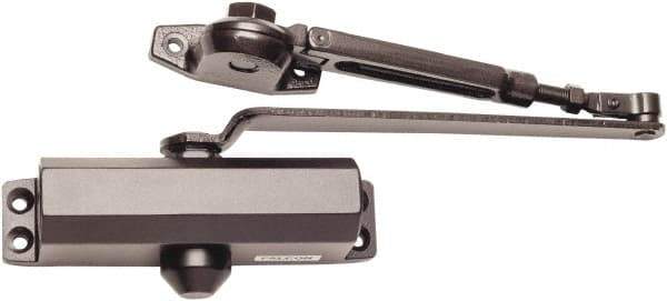 Falcon - 7" Closer Body Length, Light-Duty ADA Complaint Door Closer to Hold Open Manual Damper - Dark Bronze Finish - Apex Tool & Supply