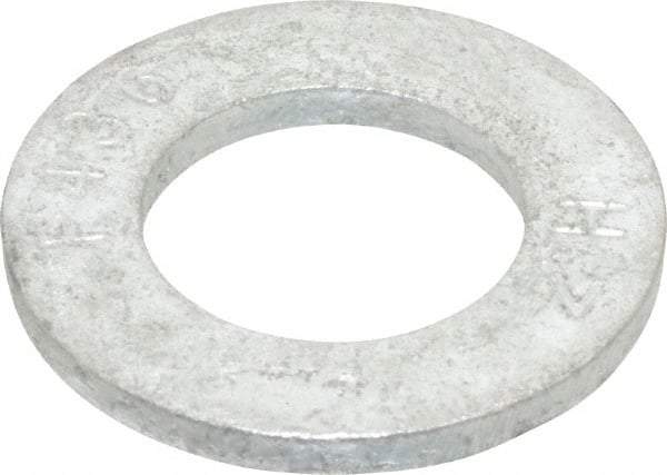 Value Collection - 3/4" Screw, Grade SAE 1035-1050 Steel Standard Flat Washer - 0.805" ID x 1-15/32" OD, 0.177" Thick, Galvanized Finish - Apex Tool & Supply