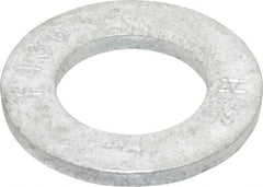 Value Collection - 3/4" Screw, Grade SAE 1035-1050 Steel Standard Flat Washer - 0.805" ID x 1-15/32" OD, 0.177" Thick, Galvanized Finish - Apex Tool & Supply