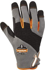 Ergodyne - Size XL (10) Polyester Blend Work Gloves - For Mechanic's & Lifting, Uncoated, Hook & Loop Cuff, Full Fingered, Black/Gray, Paired - Apex Tool & Supply